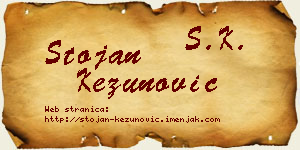 Stojan Kezunović vizit kartica